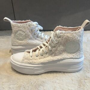 Converse Women's Cream Fleece High-Top Sneakers